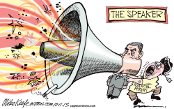 THE SPEAKER  by Mike Keefe