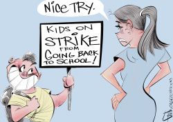 BACK TO SCHOOL STRIKE by Frank Hansen
