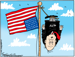 ALITO FLIES FLAG UPSIDE DOWN by Bob Englehart