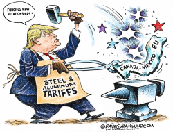 TRUMP FORGING STEEL ALUMINUM TARIFFS by Dave Granlund