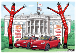 TRUMP TESLA YARD SALE by R.J. Matson