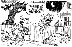 HALLOWEEN IMMIGRANT by Rick McKee
