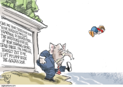 WRETCHED IMMIGRANT REFUSE  by Pat Bagley