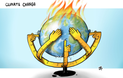 CLIMATE CHANGE DENIAL by Emad Hajjaj