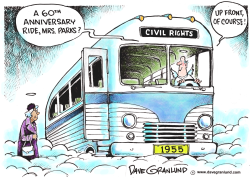 ROSA PARKS BUS SEAT 60TH by Dave Granlund
