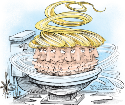 TRUMP CAMPAIGN SPIN  by Daryl Cagle