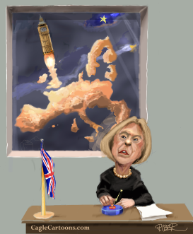 THERESA MAY ON BREXIT DAY by Riber Hansson