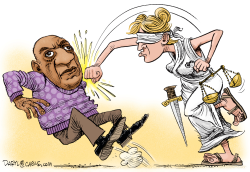 BILL COSBY AND JUSTICE by Daryl Cagle