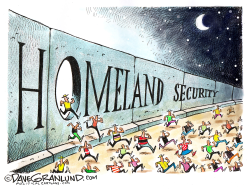 BORDER CROSSINGS UP by Dave Granlund