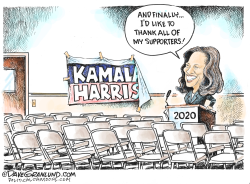 KAMALA HARRIS QUITS 2020 RACE by Dave Granlund