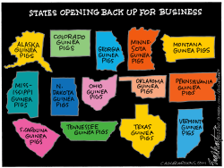 STATES OPENING UP by Bob Englehart