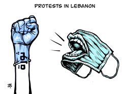 PROTESTS IN LEBANON by Emad Hajjaj