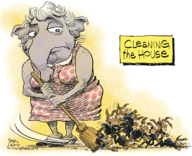 CLEANING THE HOUSE  by Daryl Cagle