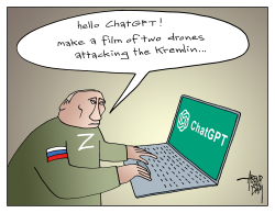 DRONE ATTACK ON KREMLIN by Arend van Dam