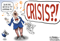 GOVERNING BY CRISIS by Jeff Koterba