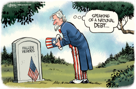 MEMORIAL DAY DEBT by Rick McKee