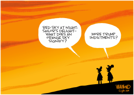 ORANGE SKY AT NIGHT by Dave Whamond