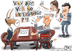 BUDGET TALKS by Pat Bagley