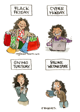 SHOPPING HOLIDAYS (VERTICAL) by Pat Byrnes
