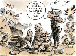 THE ORDEAL OF GAZA CIVILIANS by Patrick Chappatte
