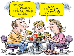 DOLLAR VALUE MEAL by Daryl Cagle