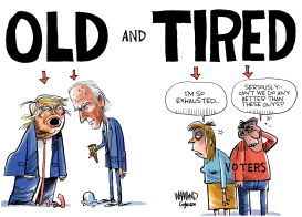 OLD AND TIRED by Dave Whamond